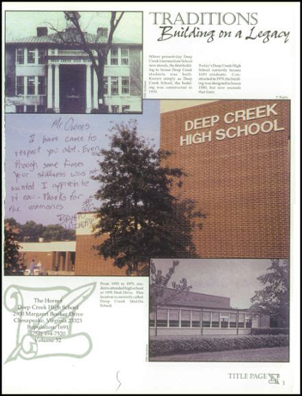 Explore 1997 Deep Creek High School Yearbook Chesapeake Va Classmates