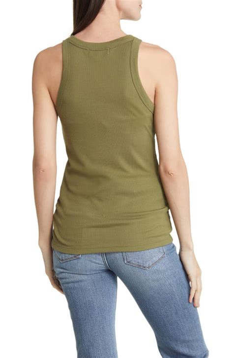 Treasure And Bond Rib Tank In Olive Moss Modesens