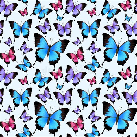 Butterflies Seamless Pattern Stock Vector Illustration Of Romantic