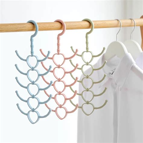 Multifunction Clothes Hanger Clothes Drying Rack Plastic Scarf Hangers