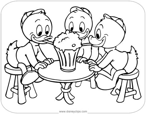 Ducktales Huey Dewey And Louie Coloring Pages