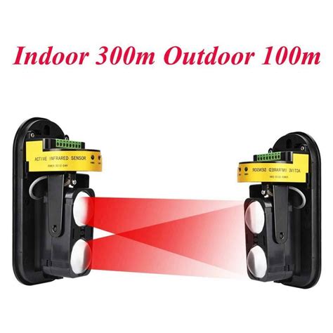 Yohii Dual Alarm Beam Sensor Indoor 300m Outdoor 100m Infrared Detector