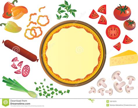10 Pizza Toppings Clipart Preview Pizza Ingredients Hdclipartall