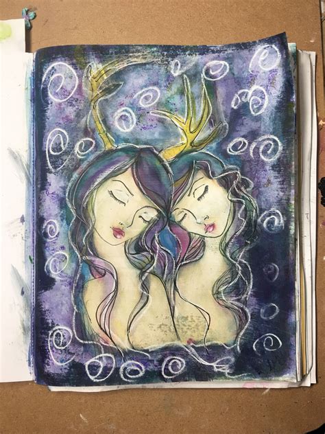 Jane Davenport Whimsical Girls Journal Art Female Sketch Whimsical