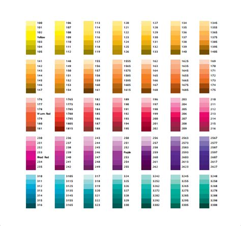 Color Chart Blank Template