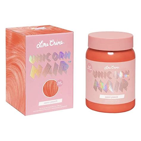 Lime Crime Unicorn Hair Dye Neon Peach Vibrant Peach