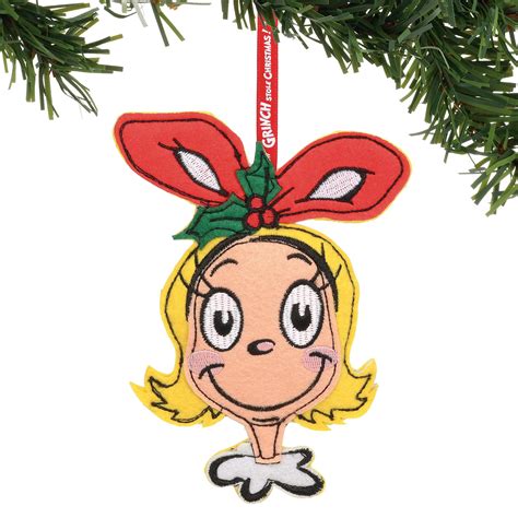 Dr Seuss Grinch Cindy Lou Who Felt Christmas Ornament New With Tags