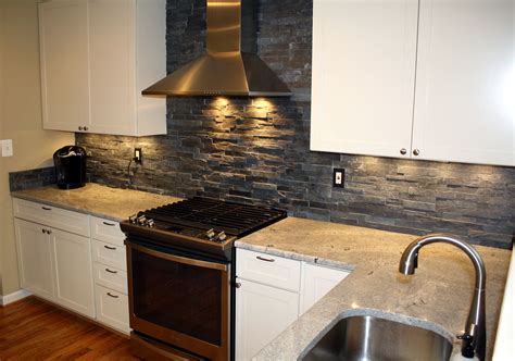 Natural Stone Kitchen Backsplash Traditional Kitchen