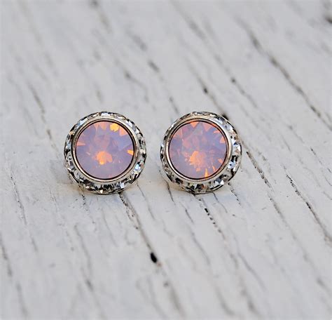 Light Pink Opal Earrings Small Sugar Sparklers By Mashugana