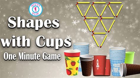 Shapes With Cups One Minute Game Kittyfun Games Youtube