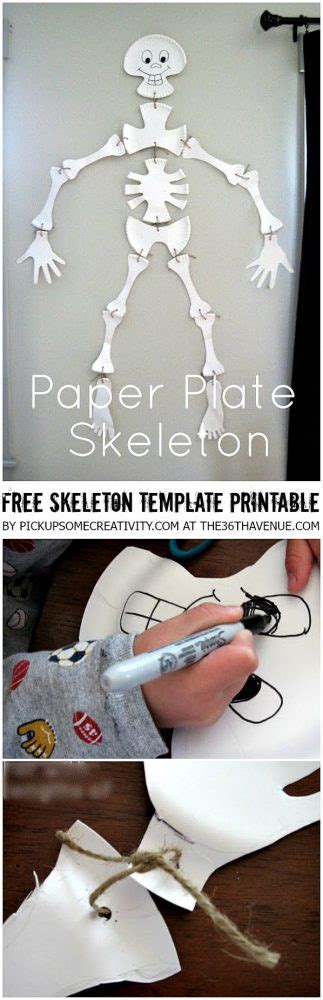 Halloween Crafts Paper Plate Skeleton The 36th Avenue