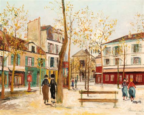 Maurice Utrillo Place Du Tertre À Montmartre Collection Jacques Et