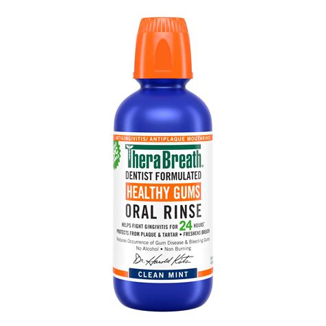 Therabreath Healthy Gums Mouthwash Clean Mint Dentist Formulated 16