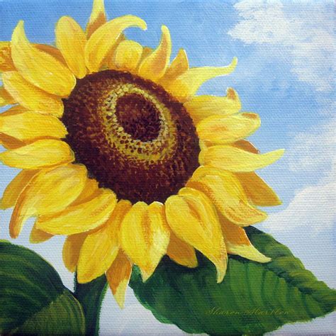 Sunflower Moment Painting By Sharon Marcella Marston Fine Art America