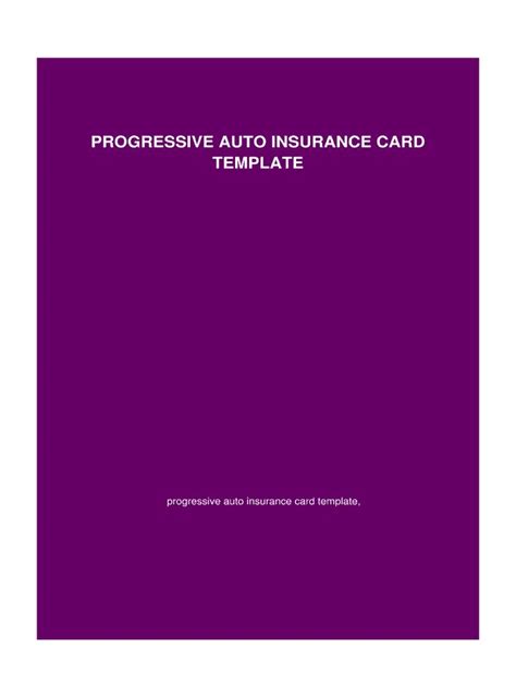 · see your progress in snapshot®. Blank Progressive Insurance Card - Fill Online, Printable with Free Fake Auto Insurance Card ...