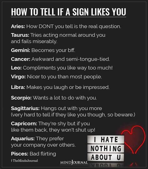 How To Tell If The Zodiac Sign Likes You Zodiac Signs When You Like