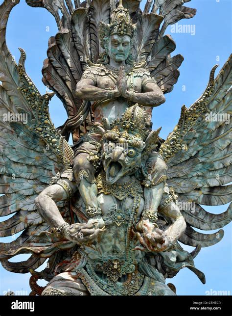 Hindu Statue Of Garuda Winged Man Bali Indonesia Stock Photo