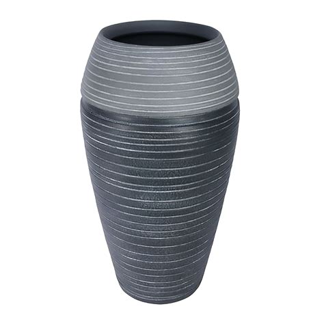 Two Tone Dark And Light Grey Contemporary Tall Ceramic Vase Etsy Uk