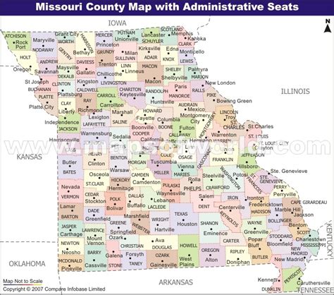 Missouri County Seat Map M I Z Z O U Pinterest