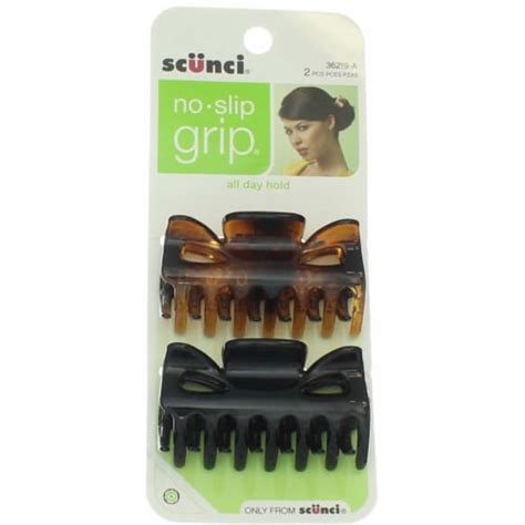 Scunci No Slip Grip Hair Clip 2 Ct 1 Fred Meyer