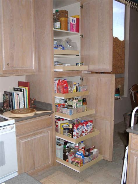 Whatever you want to call them, they make the chore of finding things in your cabinets an absolute pleasure. Kitchen pantry cabinet pull out shelf storage sliding shelves
