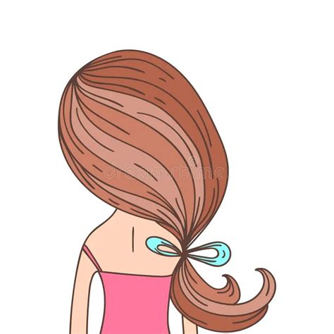 Clipart Of A Girl Ponytail Clipart