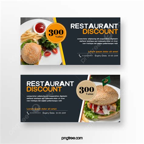 Restaurant Food Coupons Template Download On Pngtree
