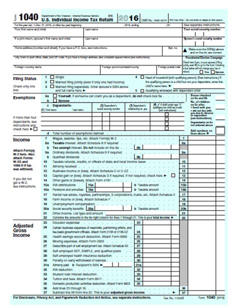 Printable 1040ez Tax Form 2016 Tutoreorg Master Of Documents