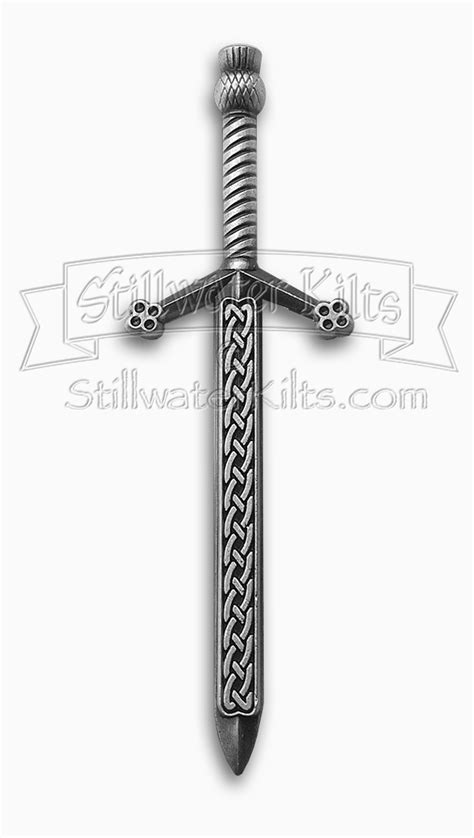 Deluxe Celtic Knot Sword Kilt Pin