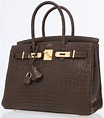 Hermes 30cm Matte Gris Elephant Nilo Crocodile Birkin Bag with Gold ...