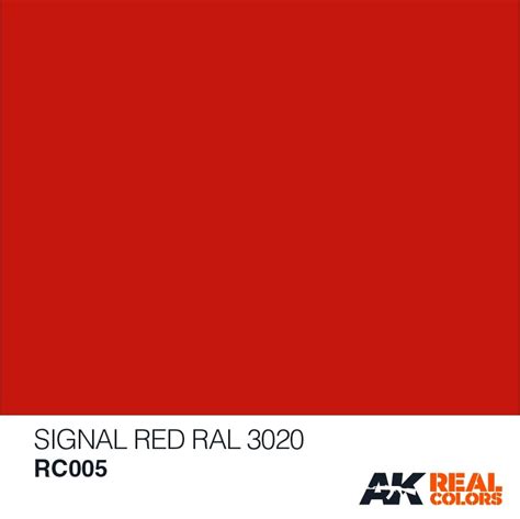 Real Colors Signal Red Ral 3020 10ml Rc005 Modelbouwverfnl