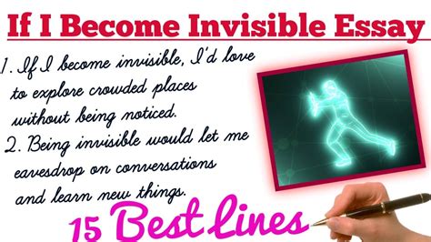 If I Become Invisible Essay Essay Writing On If I Become Invisible