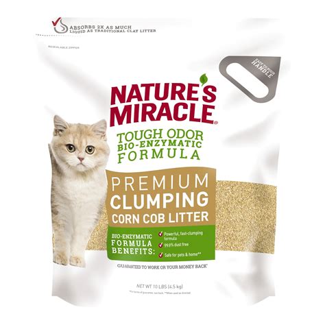 Nature's Miracle Clumping Corn Cob Cat Litter, 10 lbs