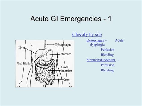 Acute Gastrointestinal Emergencies Ppt