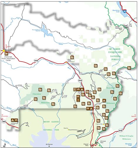 A Map Showing The Location Of Several Trails