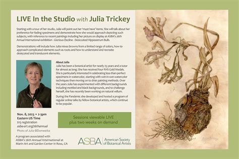 Asba Live In The Studio With Julia Trickey Events American Society