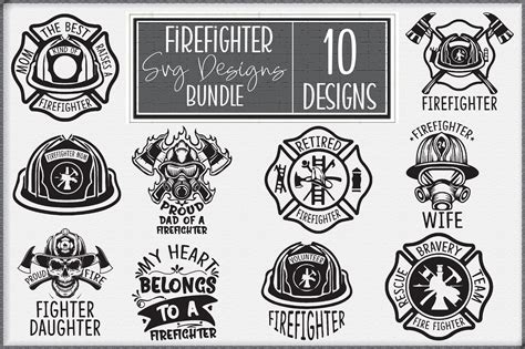 Firefighter SVG Designs Bundle Graphic By MockupStation Creative Fabrica