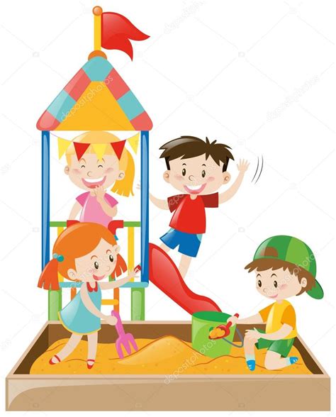 Descubre miles de vectores premium familia jugando videojuegos. Imágenes: niños jugando | Niños jugando en el arenero — Vector de stock © brgfx #127194718