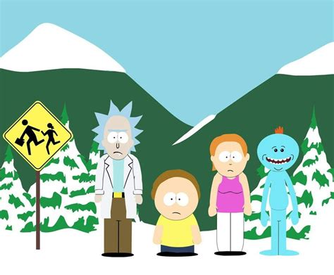 Rick And Morty South Park Rick And Morty Crossover Rick And Morty