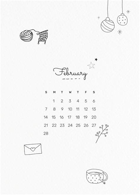 February 2021 Printable Month Cute Free Photo Rawpixel