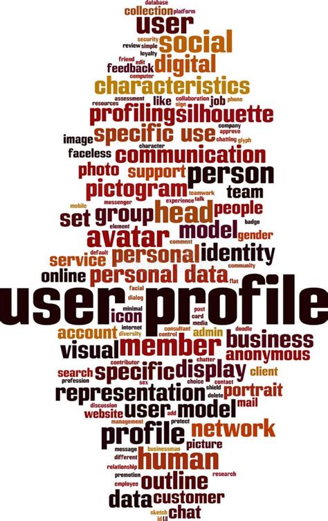 User Profile Word Cloud Stock Vector Illustration Of Communication