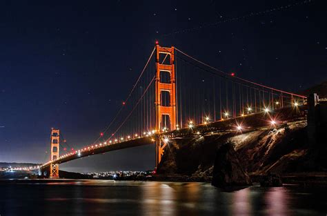 Golden Gate Bridge At Night Photograph By Tricio Photography Pixels