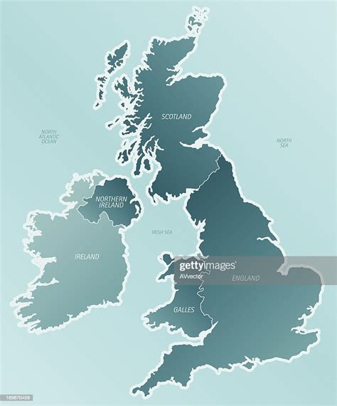A Cartoon Depiction Of A Map Of The United Kingdom High Res Vector