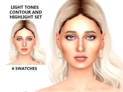 Light Contour And Highlight Set By Tigerlilly At Tsr Sims 4 Updates