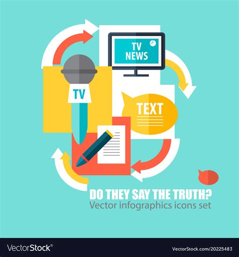 Mass Media Journalism Infographic Set Royalty Free Vector