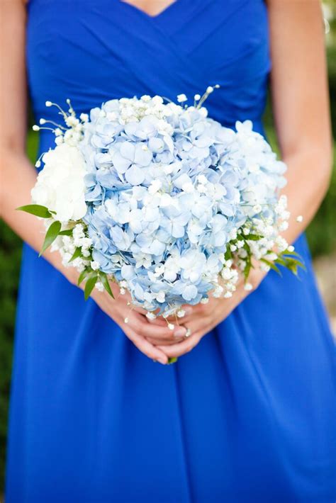 Pale Blue Hydrangea Bridesmaid Bouquet