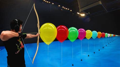 How Many Balloons Stops An Arrow Youtube