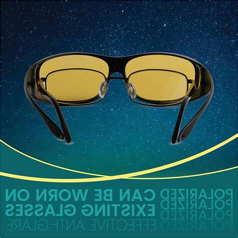 Night Driving Glasses Anti Glare Polarized HD Night Vision Black