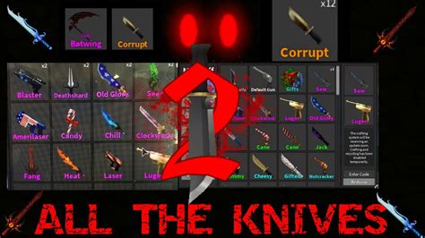 Murder mystery 2 codes are freebies given out by the developer, nikilis, and most often contain different types of knife. Every Knife In Murder Mystery 2 and Murder Mystery - YouTube