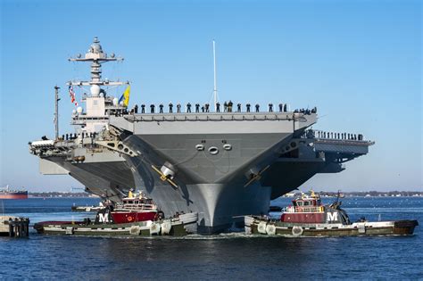VIDEO USS Gerald R Ford Back In Norfolk After Two Months In The